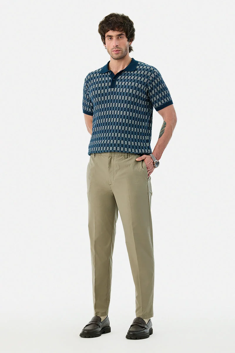 SNITCH Regular Fit Olive Trousers